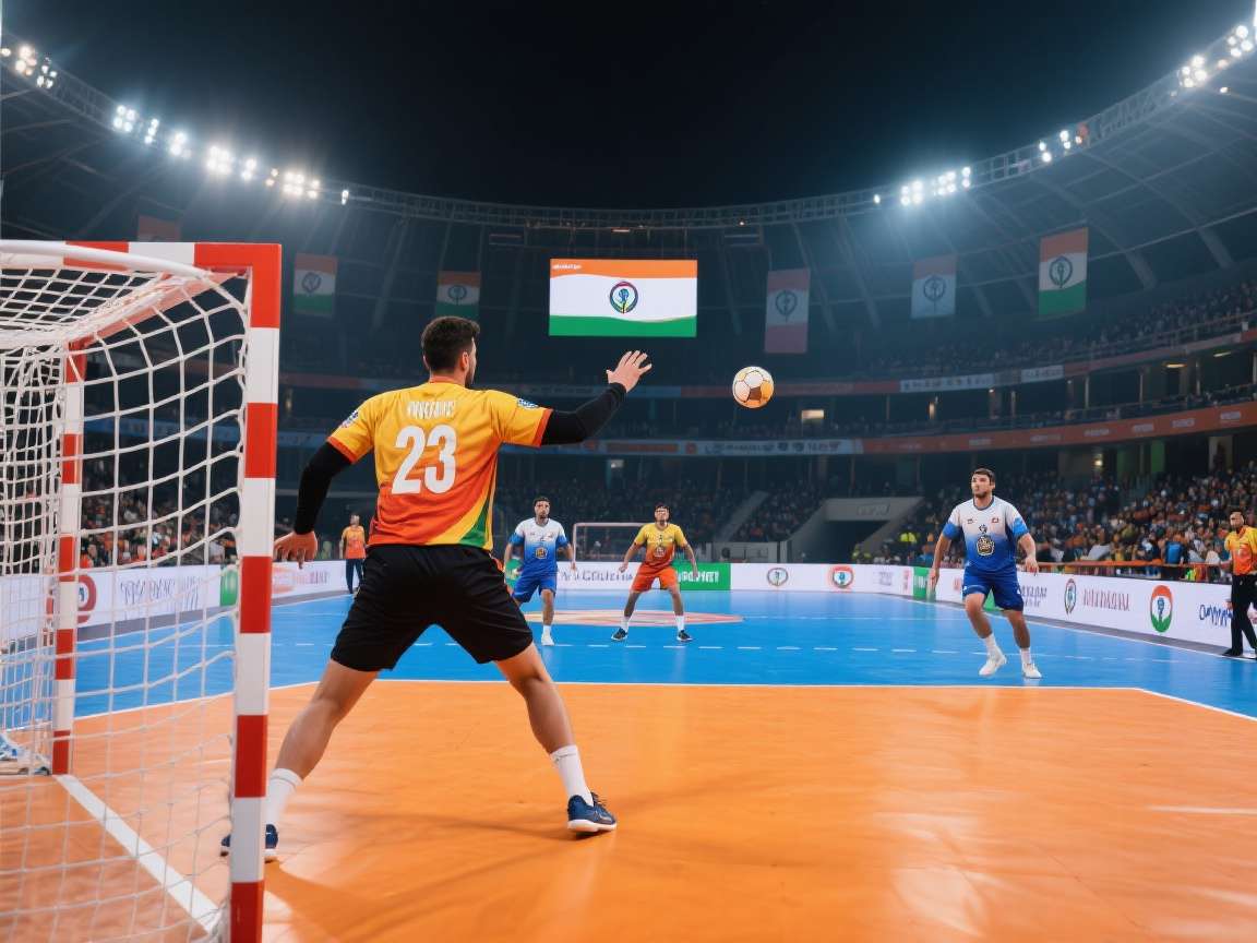 Incredible Handball India - Gameplay Action Incredible Handball India gameplay showing Indian players in action